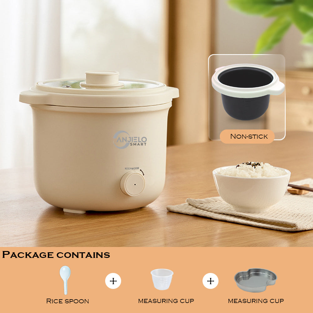 Small rice cooker with steamer non-stick coating removable rice bowl, –  Zhongshan Anjielo Smart Technology Co., Ltd