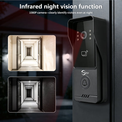 Anjielo Smart 4 Wire VIdeo Intercom System Video Single Doorbell for Villa Apartment