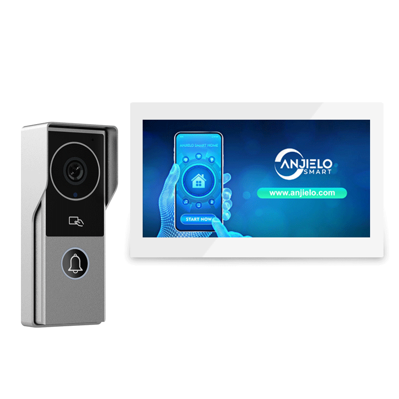 ANJIELOSMART  latest FHD1080P video intercom Doorphone Touch Screen with Wired Doorbell 1080P 140° interfone