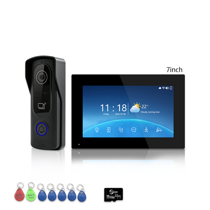 Anjielo 4-Wire Video Intercom Kit with Tuya Smart WiFi, 1080P HD Night Vision Camera, 7/10-Inch Touchscreen Monitor, Remote Unlock, Motion Detection & IP65 Waterproof for Home, Apartment & Villa Security