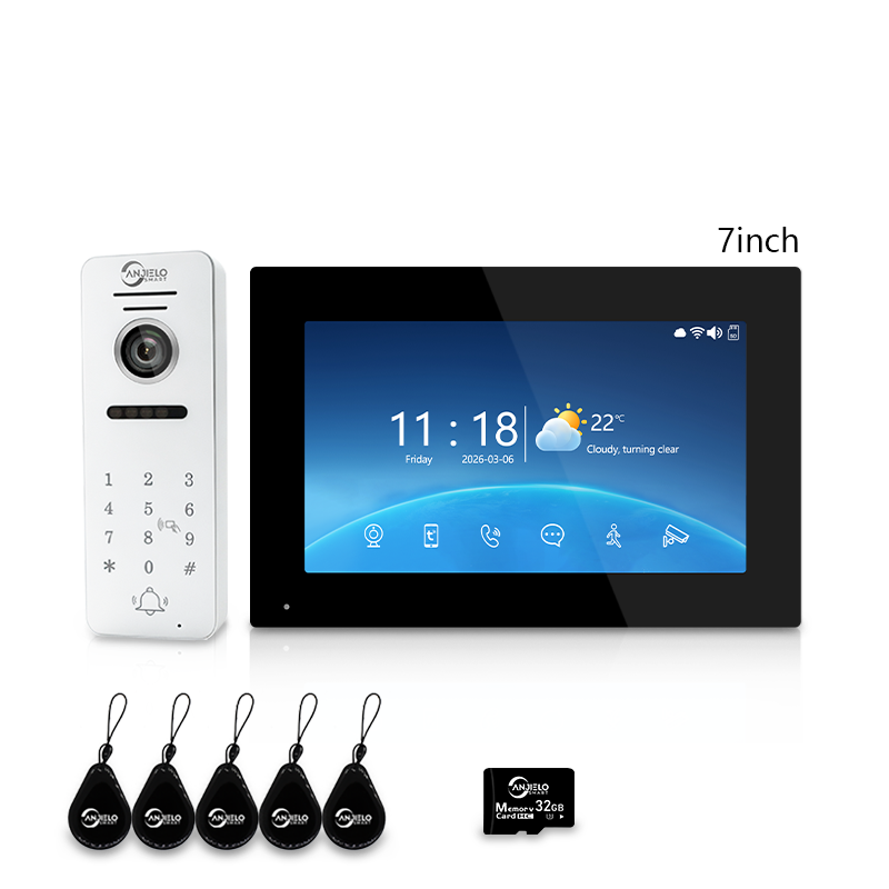 4-Wire Tuya Smart Video Intercom System 10 Inch Indoor Monitor Wired Doorbell with PIR Motion Detection Two-Way Audio Remote Mobile App Unlock for Home Villa Security