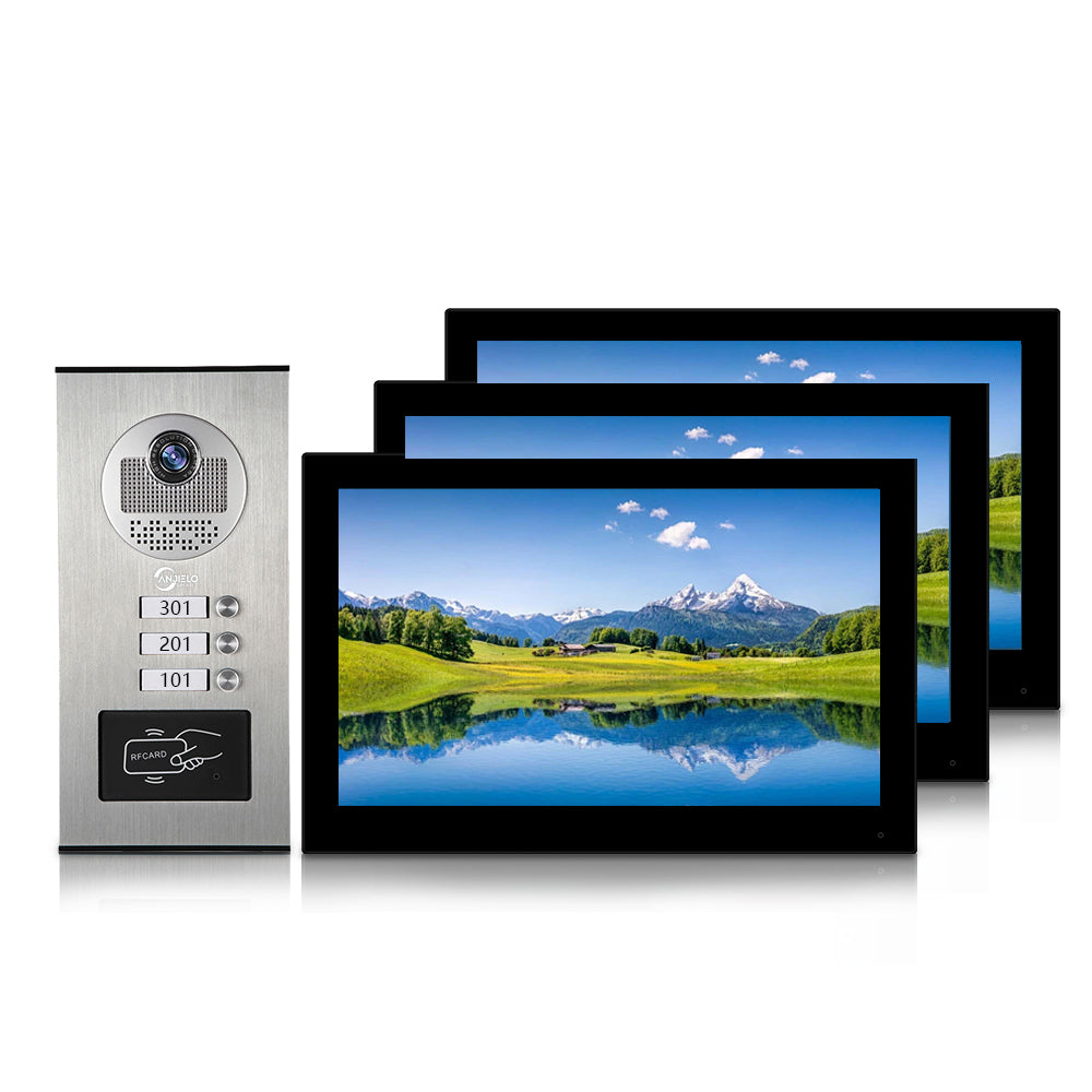 Anjielo Smart 10 inch 1080P Tuya Smart Video Doorphone Metal Doorbell Video Intercom System for Multi-Apartment