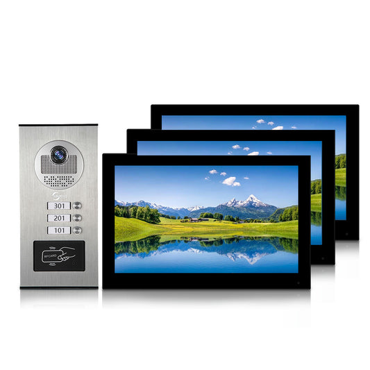 Anjielo Smart 10 inch 1080P Tuya Smart Video Doorphone Metal Doorbell Video Intercom System for Multi-Apartment