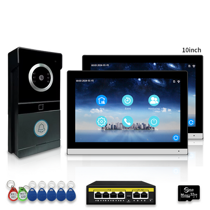 Anjieo IP Video Intercom System  2-Way Audio, HD Camera, Smart Home Doorbell with Remote Access for home