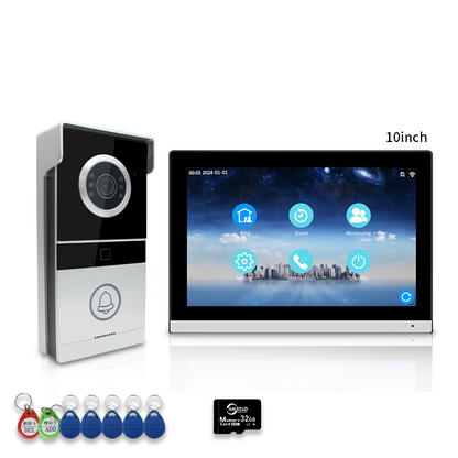 Anjieo IP Video Intercom System  2-Way Audio, HD Camera, Smart Home Doorbell with Remote Access for home