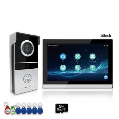 Anjieo IP Video Intercom System  2-Way Audio, HD Camera, Smart Home Doorbell with Remote Access for home