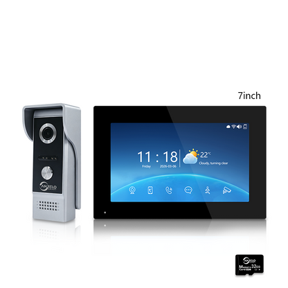 Anjielo 4-Wire Smart Video Intercom Doorbell System – 7″/10″ Touch Screen, Tuya App, Motion Detection, Two-Way Audio, IP65 Weatherproof for Home/Apartment