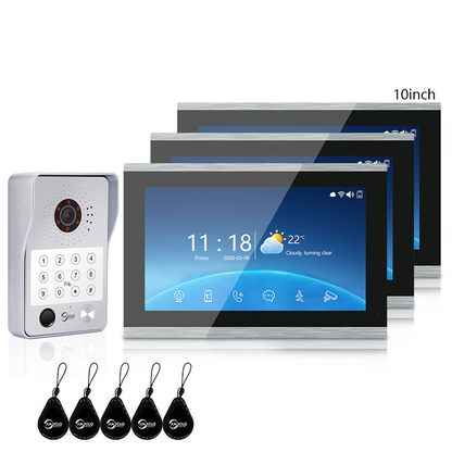 Anjielo Latest 4 wire Video Intercom System Photo Frame Video Doorbell 5 in 1 unlocking with Motion Detection for the Apartment Intercom System for Home Villa