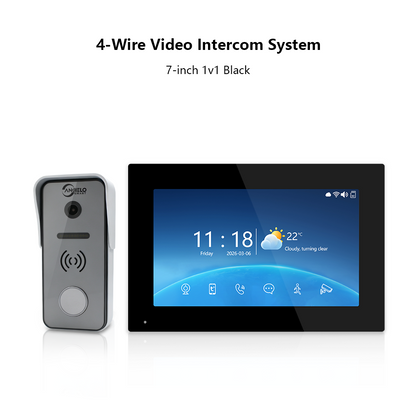 Anjielo 4 Wire 7/10 inch Motion Detection Video Intercom System With Photo Frame With Infrared Night Vision for Villa