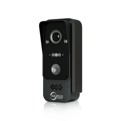 Anjielo 4‑Wire Outdoor Door Station 1080P Tuya Video Intercom with CCTV Anti‑Tamper Alarm, RFID Unlock Single Doorbell for Villa & Apartment