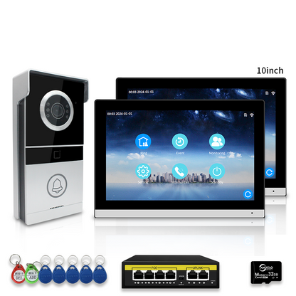 Anjieo IP Video Intercom System  2-Way Audio, HD Camera, Smart Home Doorbell with Remote Access for home