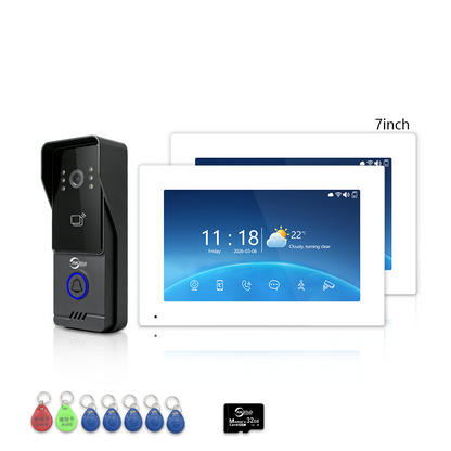 Anjielo Newest 4‑Wire Tuya Smart Life Video Intercom System 7/10 Inch Touch‑Screen 1080P IP65 Multi‑Monitor Doorphone for Villa & Apartment
