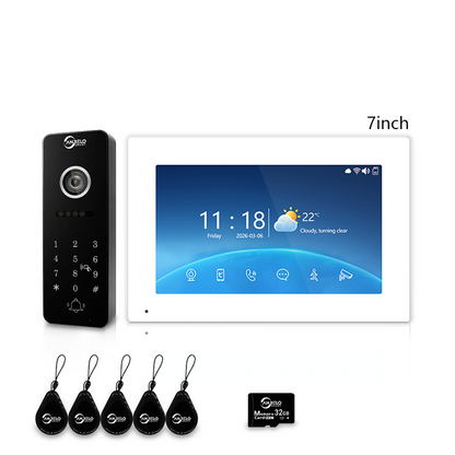 4-Wire Tuya Smart Video Intercom System 10 Inch Indoor Monitor Wired Doorbell with PIR Motion Detection Two-Way Audio Remote Mobile App Unlock for Home Villa Security