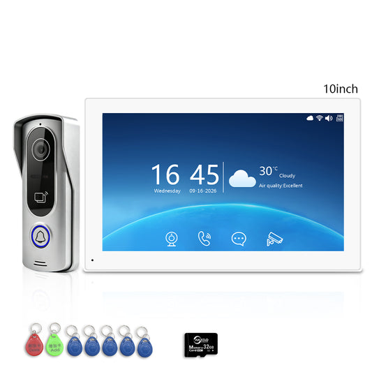 Anjielo 2-Wire Video Intercom System with Tuya Smart App, 7"/10" Touch Screen, 1080P HD & IP65 Waterproof Doorbell