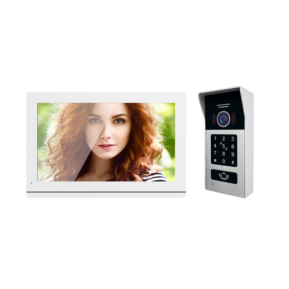 Anjielo Smart 7 Inch 2 Wire Video Intercom Camera Doorbell with Night Vision Motion Detection Security 1080P For Home