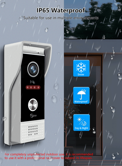 Anjielo 7/10 Inch 1080P Smart WiFi Video Intercom System with Tuya App 3-in-1 Unlock Motion Detection Alarm for Home Apartment