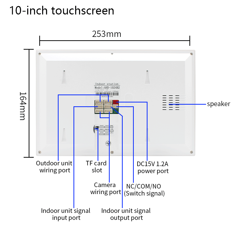Anjielo 7/10 Inch 1080P Smart WiFi Video Intercom System with Tuya App 3-in-1 Unlock Motion Detection Alarm for Home Apartment