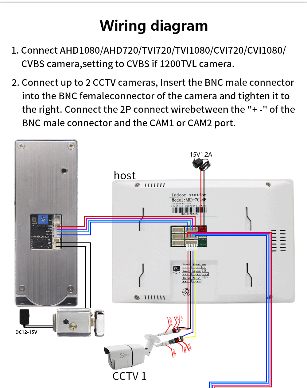 Anjielo 7/10 Inch 1080P Smart WiFi Video Intercom System with Tuya App 3-in-1 Unlock Motion Detection Alarm for Home Apartment