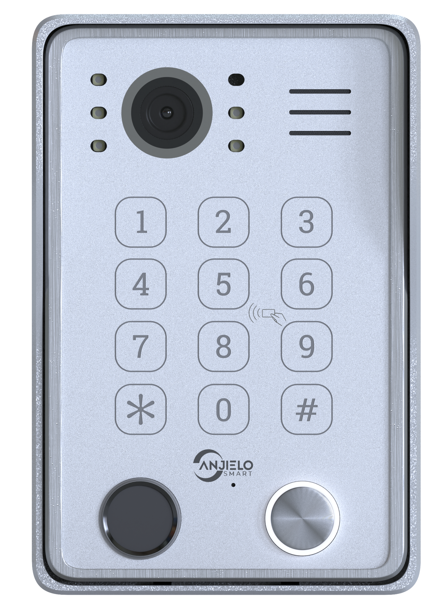 Anjielo 4 Wire Video Intercom System Video Doorbel 7 inch Support Multi-language for Multi Apartment