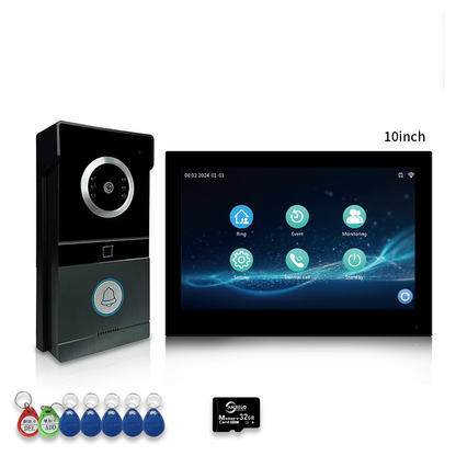 Anjieo IP Video Intercom System  2-Way Audio, HD Camera, Smart Home Doorbell with Remote Access for home