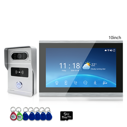 Anjielo Smart Video Intercom Doorbell System 4-Wire 7″/10″ Touch Screen, Tuya App, Motion Detection, Two-Way Audio, Digital Photo Frame & Music Playback