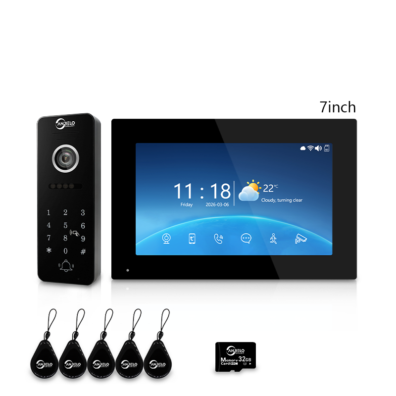 4-Wire Tuya Smart Video Intercom System 10 Inch Indoor Monitor Wired Doorbell with PIR Motion Detection Two-Way Audio Remote Mobile App Unlock for Home Villa Security