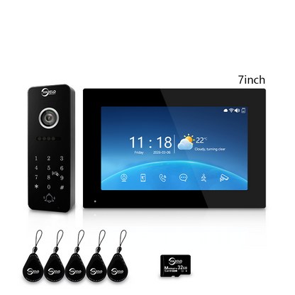 4-Wire Tuya Smart Video Intercom System 10 Inch Indoor Monitor Wired Doorbell with PIR Motion Detection Two-Way Audio Remote Mobile App Unlock for Home Villa Security