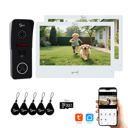 Anjielo Video Doorbell Apartment System Touch Monitor Wireless WiFi 1080P Camera Support Real-time Monitoring