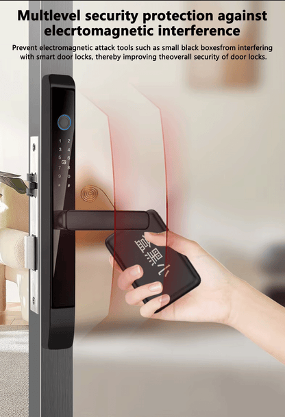 Anjielo Newest Smart Door Lock Thermal-Break Smart Fingerprint Waterproof and Frost-reststant for Home