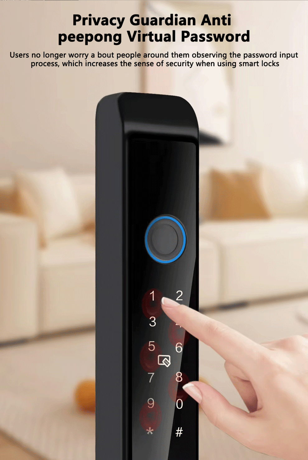 Anjielo Newest Smart Door Lock Thermal-Break Smart Fingerprint Waterpr ...