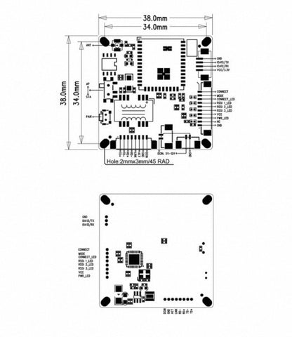 Anjielo WiFi Halow image transmission integrated Module 802.11AH Low-frequency module drone human image transmission module