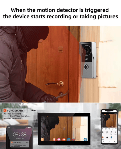 Anjielo 4/2 wired Video Intercom System Doorell TUYA Smart Home Camera for Apartment