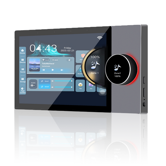 Anjielo 10 Inch Smart Home Touch Control Panel Tuya Wifi Wall Amplifier Built in Zigbee Gateway Support Remote Control