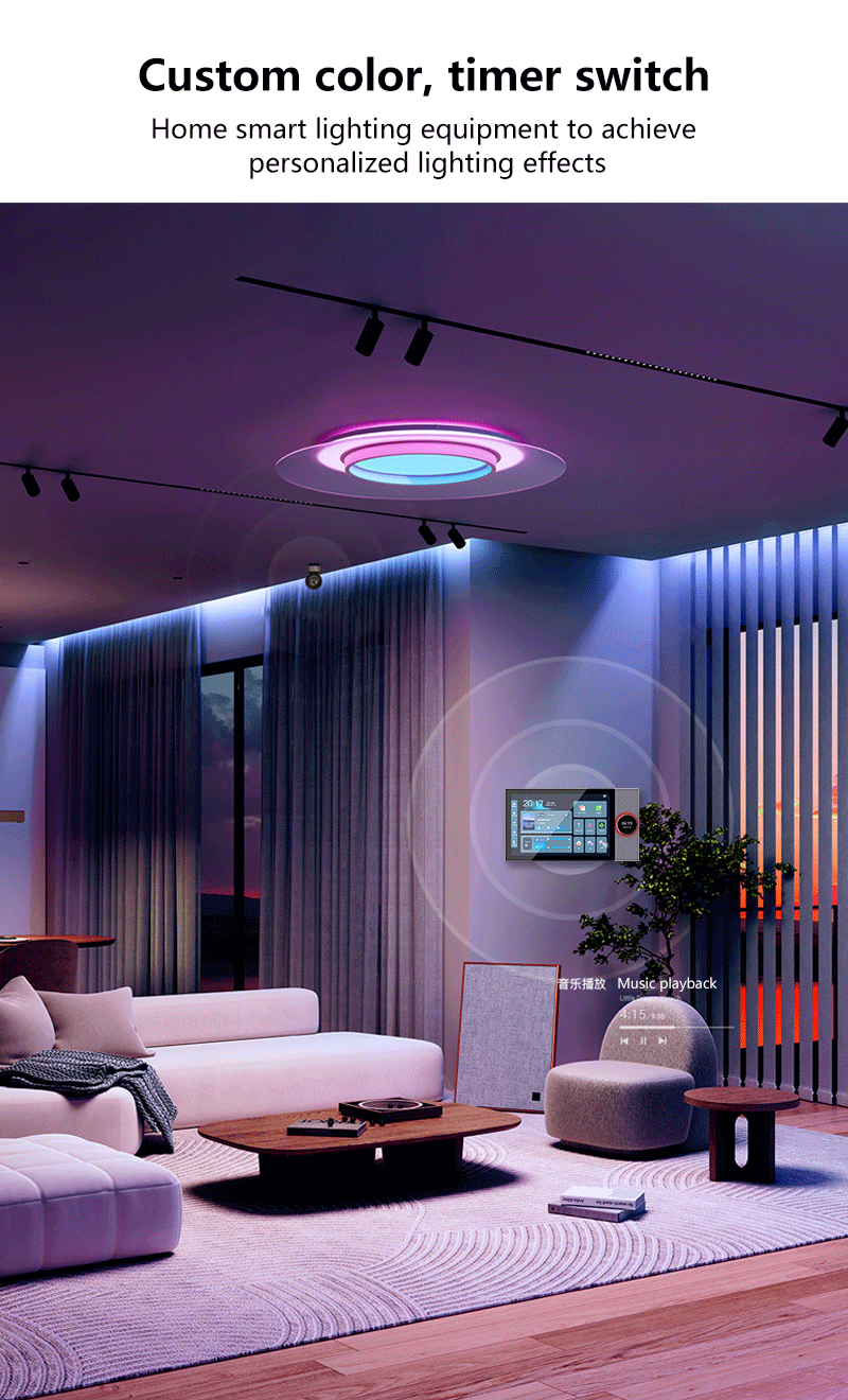 Anjielo 10 Inch Smart Home Touch Control Panel Tuya Wifi Wall Amplifier Built in Zigbee Gateway Support Remote Control