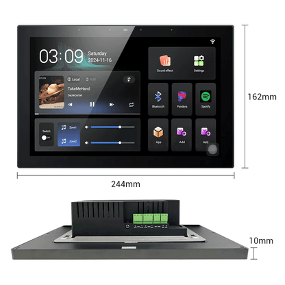 Anjielo 10 Inch Smart Home Touch Control Panel Tuya Wifi Wall Amplifier Built in Zigbee Gateway Support Remote Control