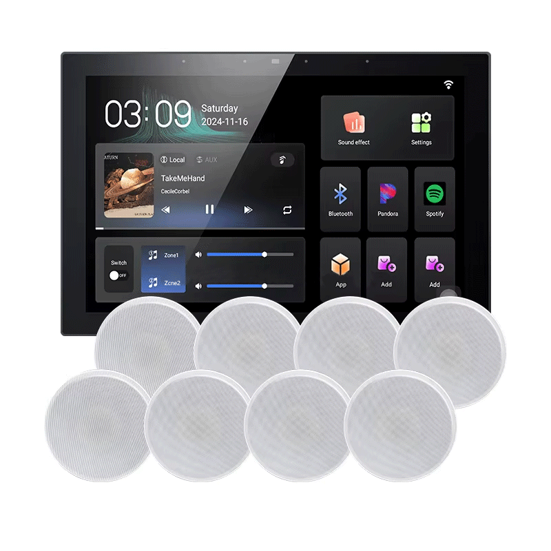 Anjielo 10 Inch Smart Home Touch Control Panel Tuya Wifi Wall Amplifier Built in Zigbee Gateway Support Remote Control