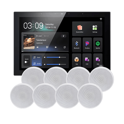 Anjielo 10 Inch Smart Home Touch Control Panel Tuya Wifi Wall Amplifier Built in Zigbee Gateway Support Remote Control