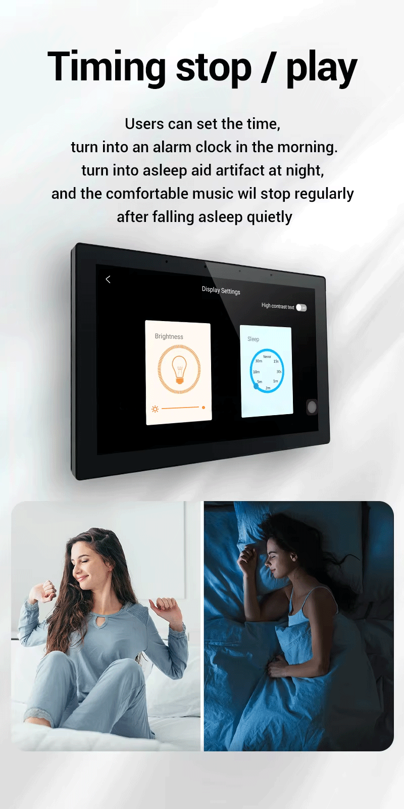 Anjielo 10 Inch Smart Home Touch Control Panel Tuya Wifi Wall Amplifier Built in Zigbee Gateway Support Remote Control