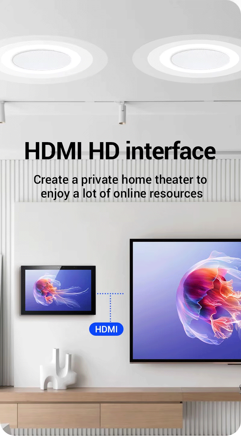 Anjielo 10 Inch Smart Home Touch Control Panel Tuya Wifi Wall Amplifier Built in Zigbee Gateway Support Remote Control