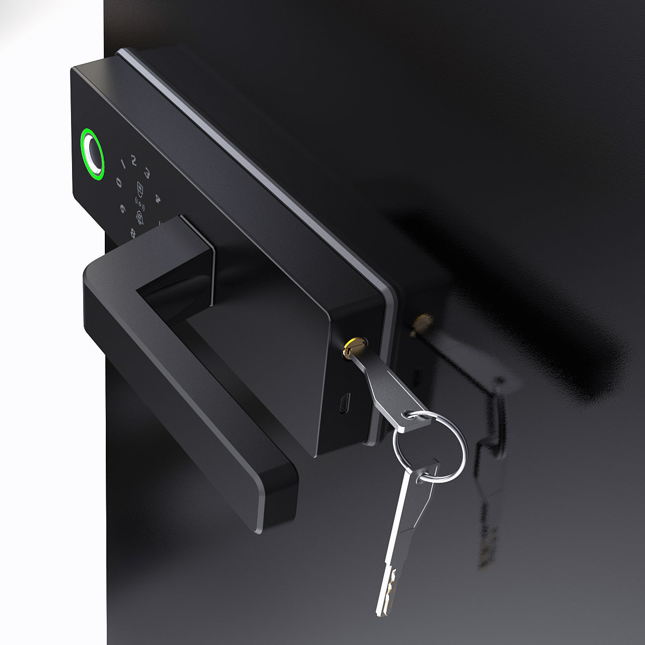 AnjieloSmart Intelligent Tuya App Rfid Pin Electronic Smart biometric fingerprint glass Smart door lock for office