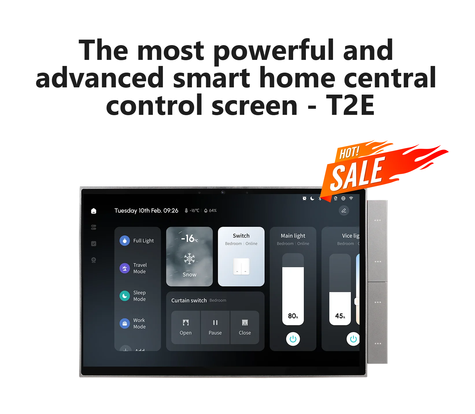 Anjielo 2025 10.1" Tuya Smart Home Automation In-Wall Mount Central Control Switch Panel with Zigbee Hub Gateway Built-in Alexa Voice