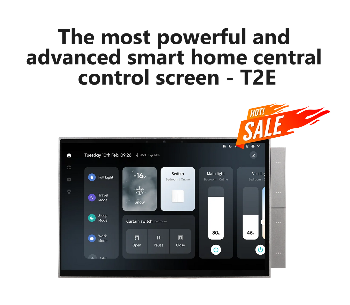 Anjielo 2025 10.1" Tuya Smart Home Automation In-Wall Mount Central Control Switch Panel with Zigbee Hub Gateway Built-in Alexa Voice