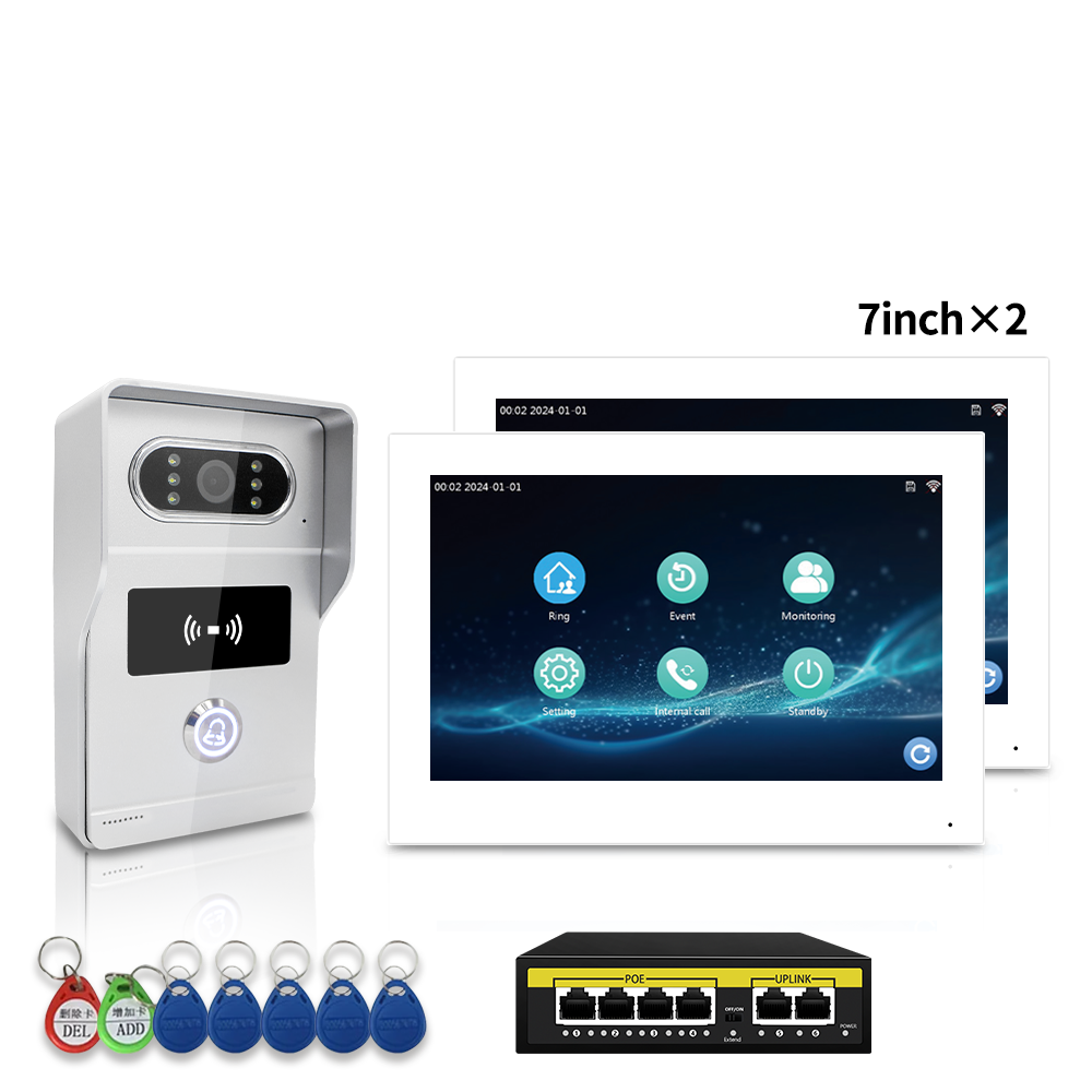 Anjielo IP Video Intercom System 1080P Doorphone Support TUYA Smart Life for Villa and Apartment
