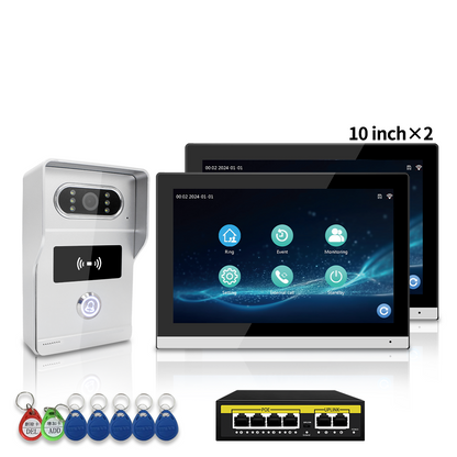 Anjielo IP Video Intercom System 1080P Doorphone Support TUYA Smart Life for Villa and Apartment
