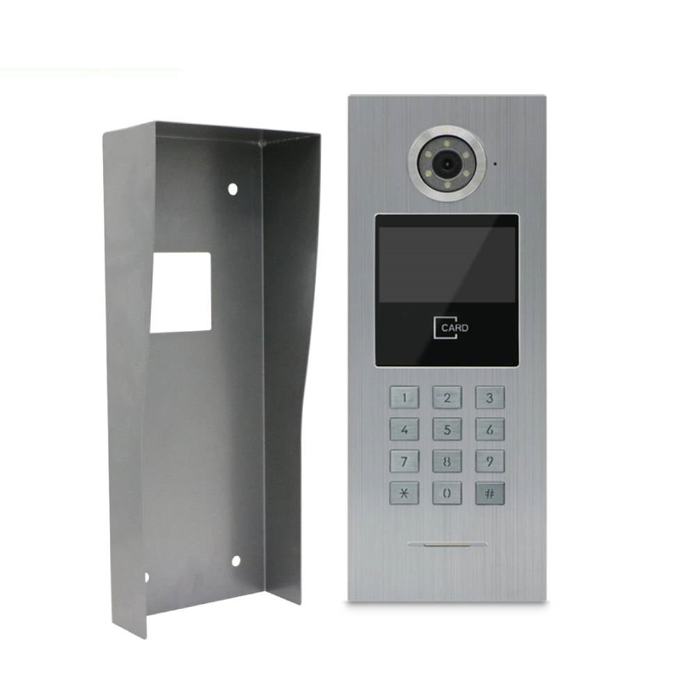 ANJIELOSMART 1.0MP Video Doorbell Large Building IP Video Door Phone Intercom Camera with RFIC Cards/Password Unlock, IP65 Waterproof
