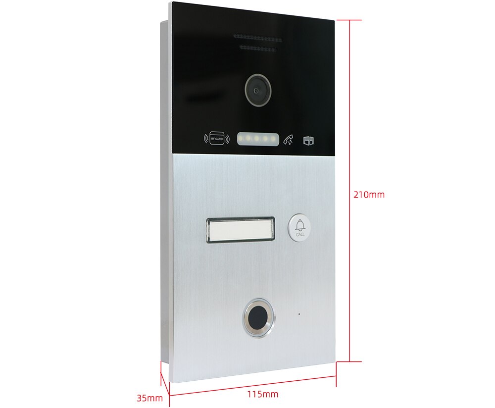 ANJIELOSMART Video Doorbell 1080P FHD Outdoor Waterproof Fingerprint Smart Home DoorBell Panel for Video Intercom System with IC Card