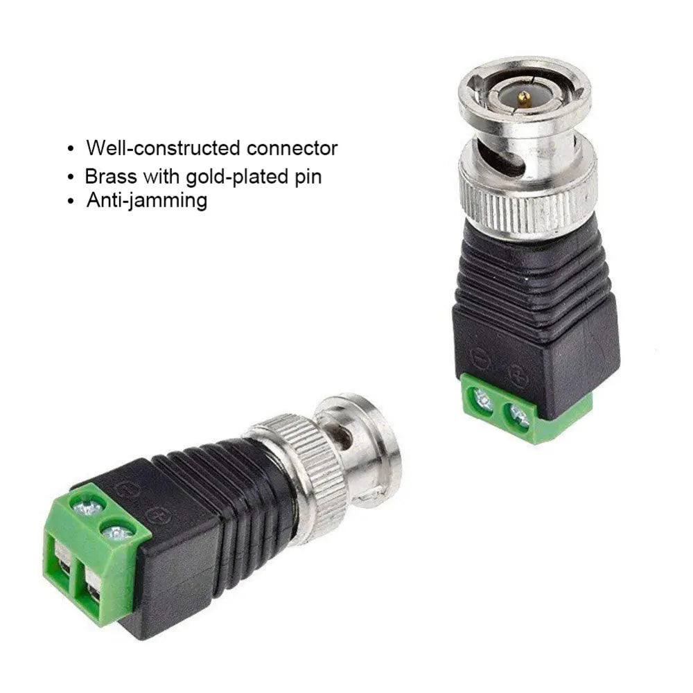 Camera CCTV Connectors BNC UTP Coax CAT5 Video Balun Connector Adapter for CCTV Surveillance Camera CCTV System