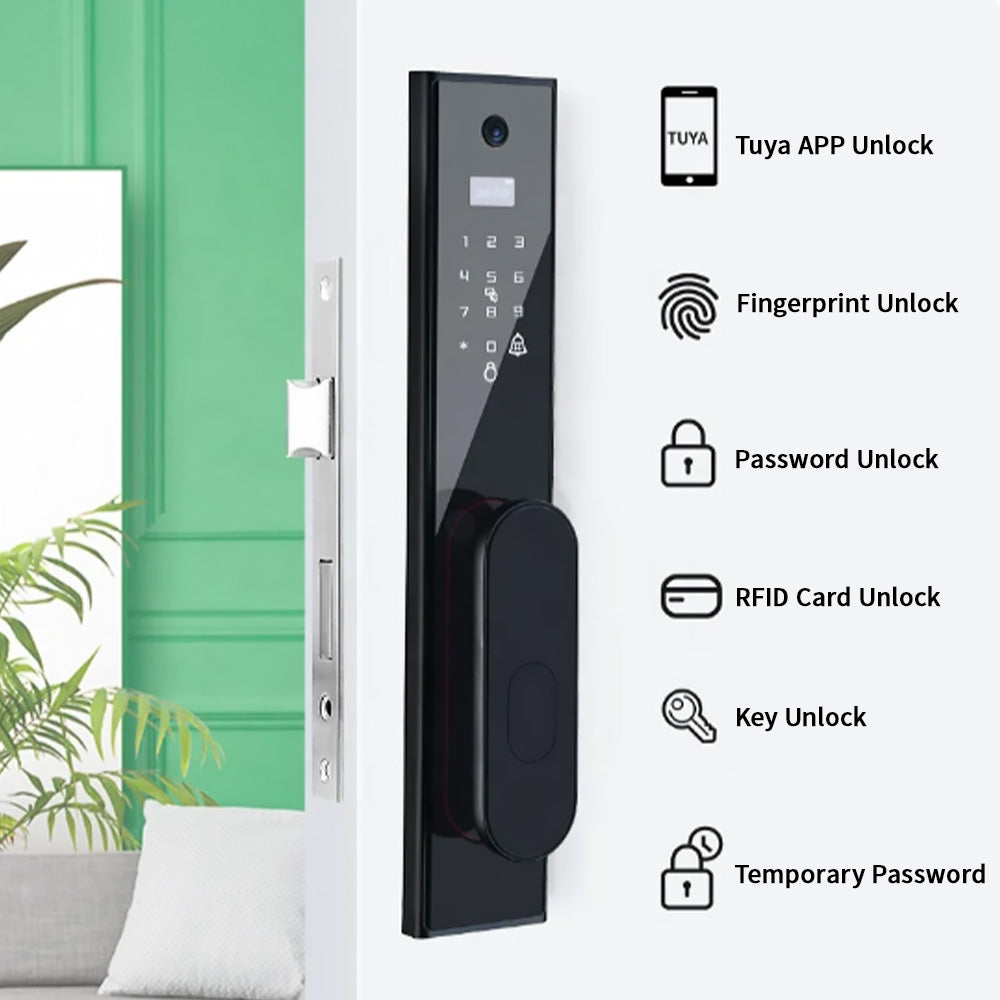 AnjieloSmart Tuya Door Lock Wifi Fingerprint Fully Automatic Intelligent Camera Zigbee Smartlock Smart Door Locks