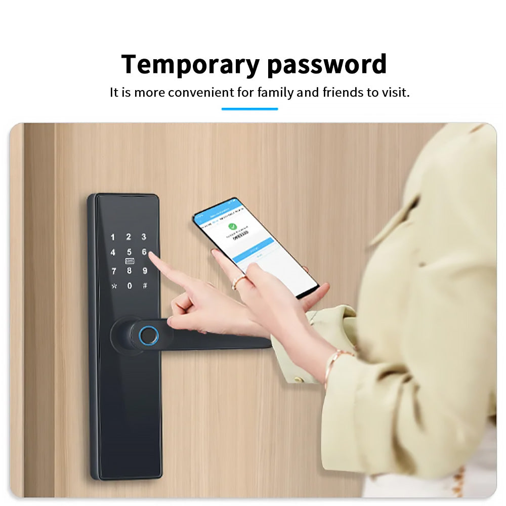 AnjieloSmart Tuya WIFI TTLock Security Door Lock Fingerprint Electronic Smart Door Lock