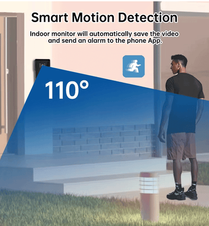 Anjielo two Wire door intercom system Tuya smart home with night vision camera doorbell and RFID card unlocking 7/10 touch screen security system